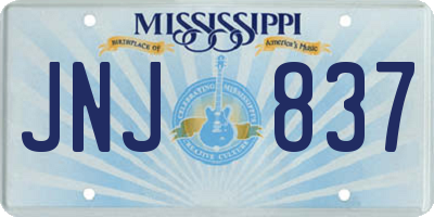 MS license plate JNJ837