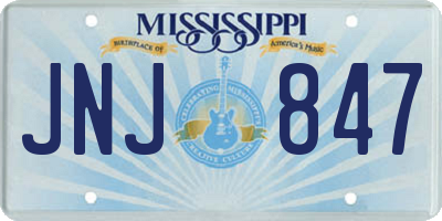 MS license plate JNJ847