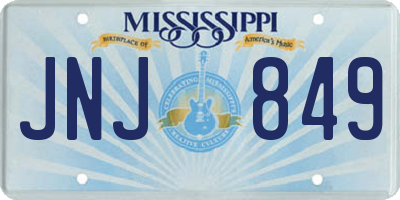 MS license plate JNJ849