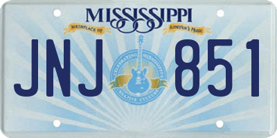 MS license plate JNJ851