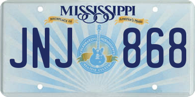 MS license plate JNJ868