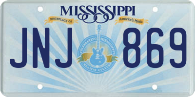 MS license plate JNJ869