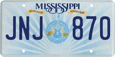 MS license plate JNJ870