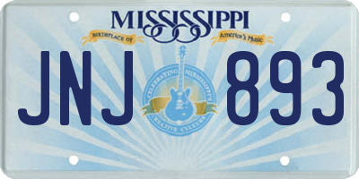 MS license plate JNJ893