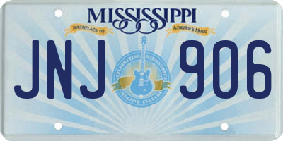 MS license plate JNJ906