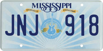 MS license plate JNJ918
