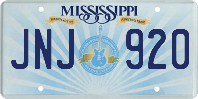 MS license plate JNJ920