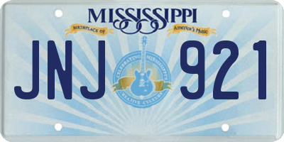 MS license plate JNJ921