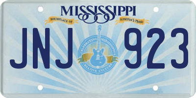 MS license plate JNJ923