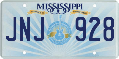 MS license plate JNJ928