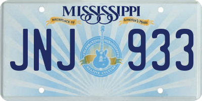 MS license plate JNJ933