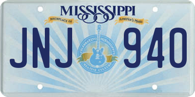 MS license plate JNJ940
