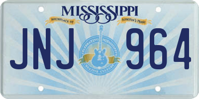 MS license plate JNJ964