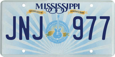 MS license plate JNJ977