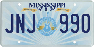 MS license plate JNJ990
