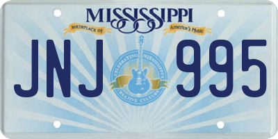 MS license plate JNJ995