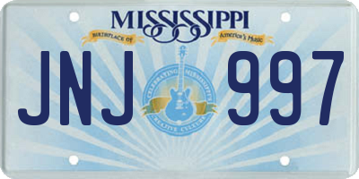 MS license plate JNJ997
