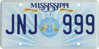 MS license plate JNJ999