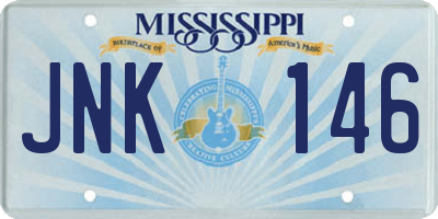 MS license plate JNK146
