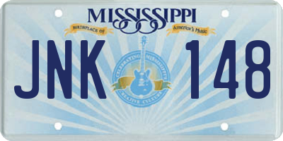 MS license plate JNK148