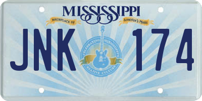 MS license plate JNK174