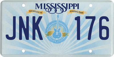 MS license plate JNK176