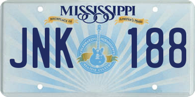 MS license plate JNK188
