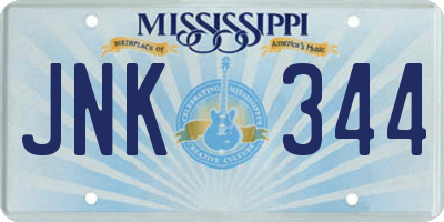 MS license plate JNK344