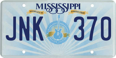 MS license plate JNK370