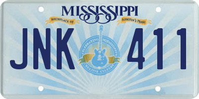 MS license plate JNK411