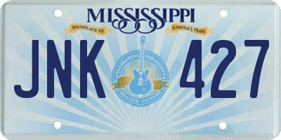 MS license plate JNK427