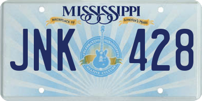 MS license plate JNK428