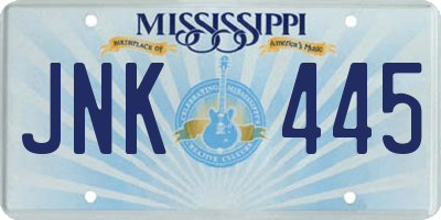 MS license plate JNK445