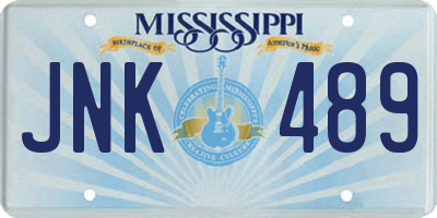 MS license plate JNK489
