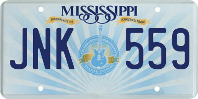 MS license plate JNK559