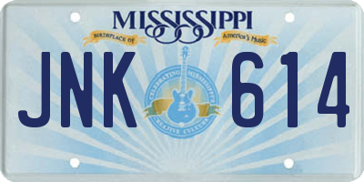 MS license plate JNK614