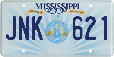 MS license plate JNK621