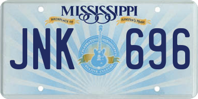 MS license plate JNK696