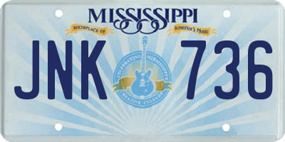 MS license plate JNK736