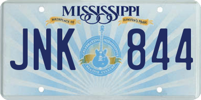 MS license plate JNK844