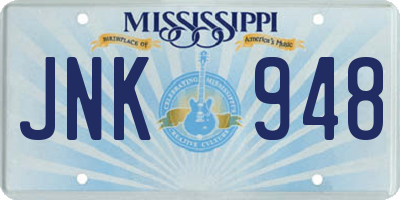 MS license plate JNK948