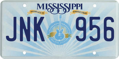 MS license plate JNK956