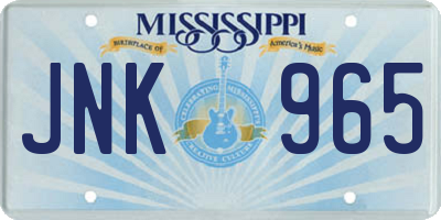 MS license plate JNK965