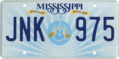MS license plate JNK975