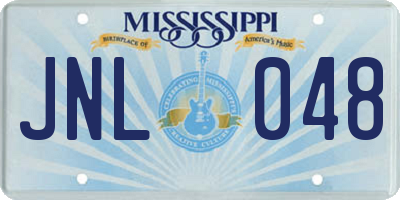 MS license plate JNL048