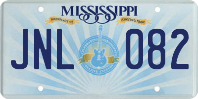 MS license plate JNL082