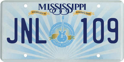 MS license plate JNL109