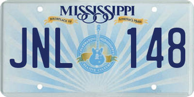 MS license plate JNL148