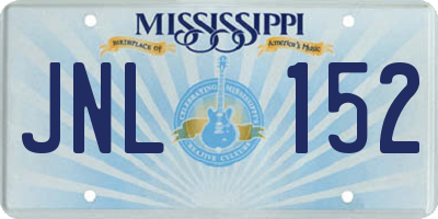 MS license plate JNL152