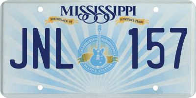 MS license plate JNL157